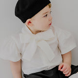 Velma Short Sleeve Blouse Set_White