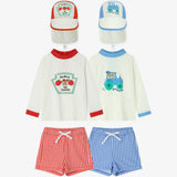 Check Point Rash Guard Hat Set Red