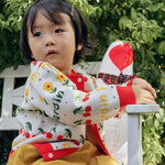 Little Foret Knit Cardigan Red_FA044