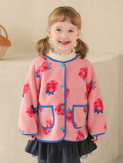 Sweet and sour raspberry fleece jacket