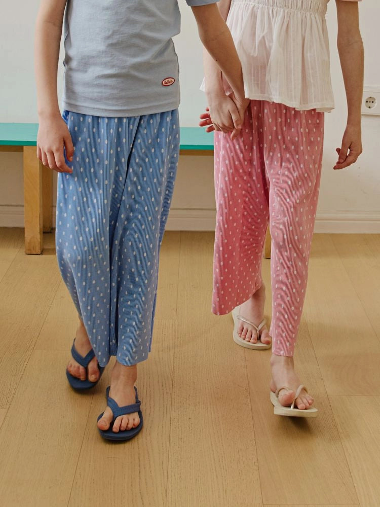 Apple Smile Pleated Pants Pink