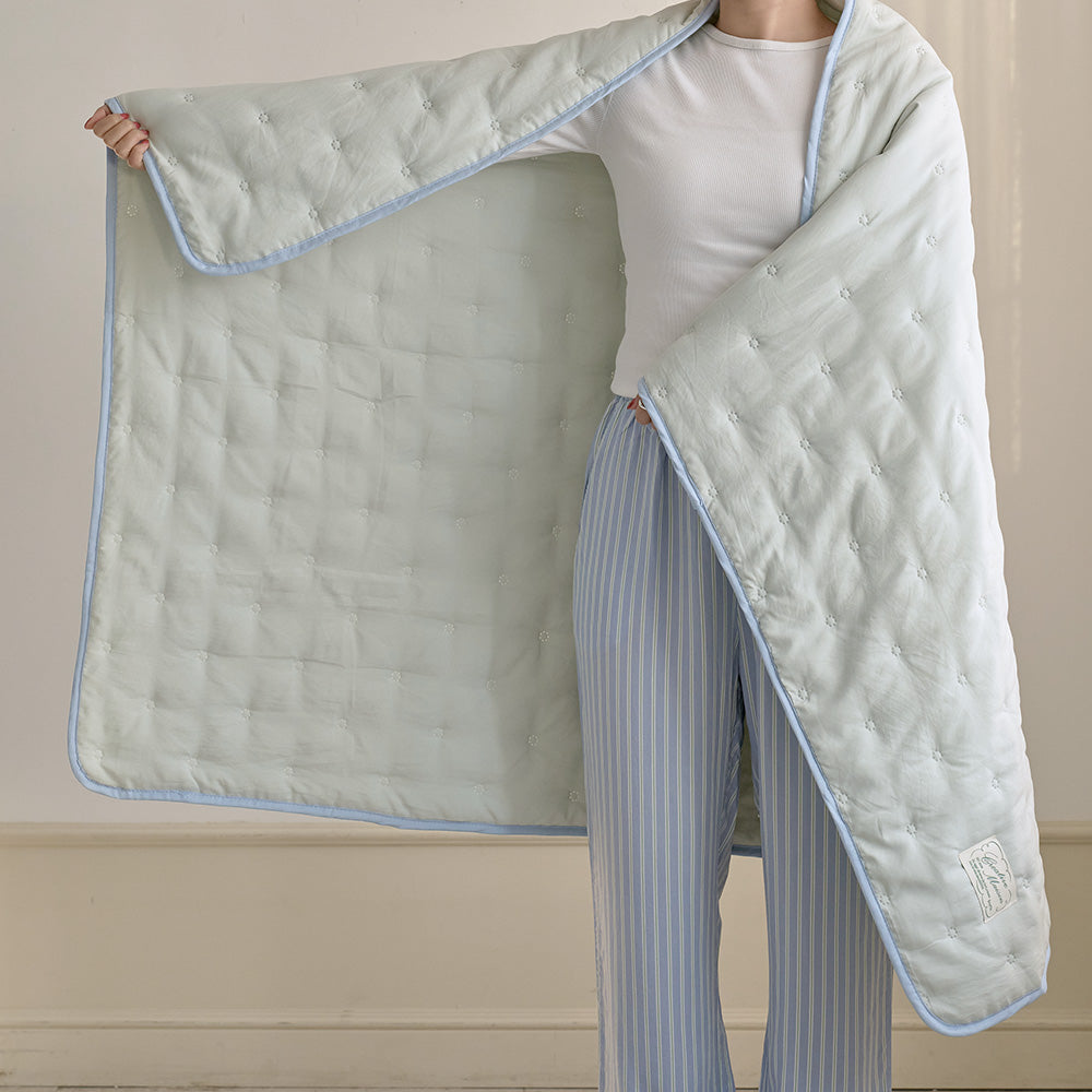 Modern House ON Soft Breeze Blanket 100x150 Mint_CV0226003
