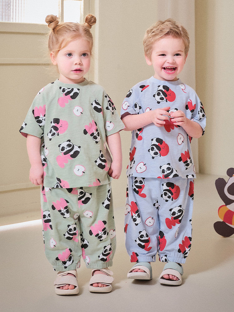 Apple Panda Top & Bottom set