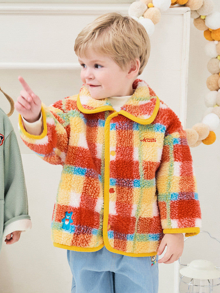 Colorful candy check dumble jacket