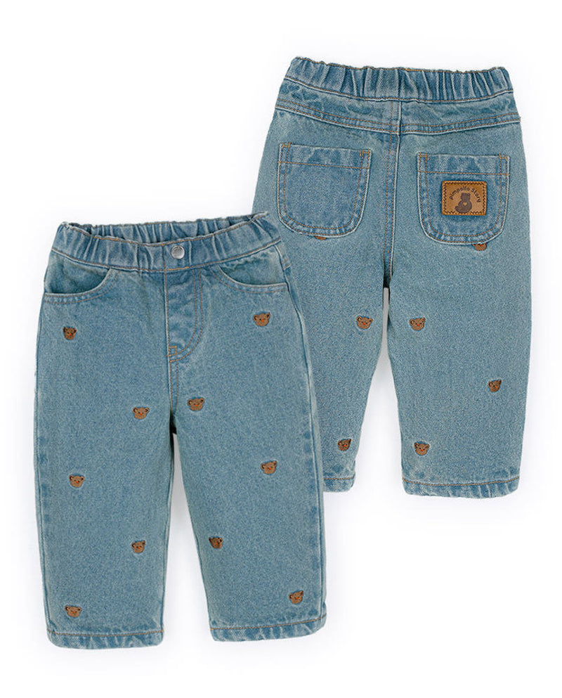 [Pimpollo] Comma Bear Denim Pants