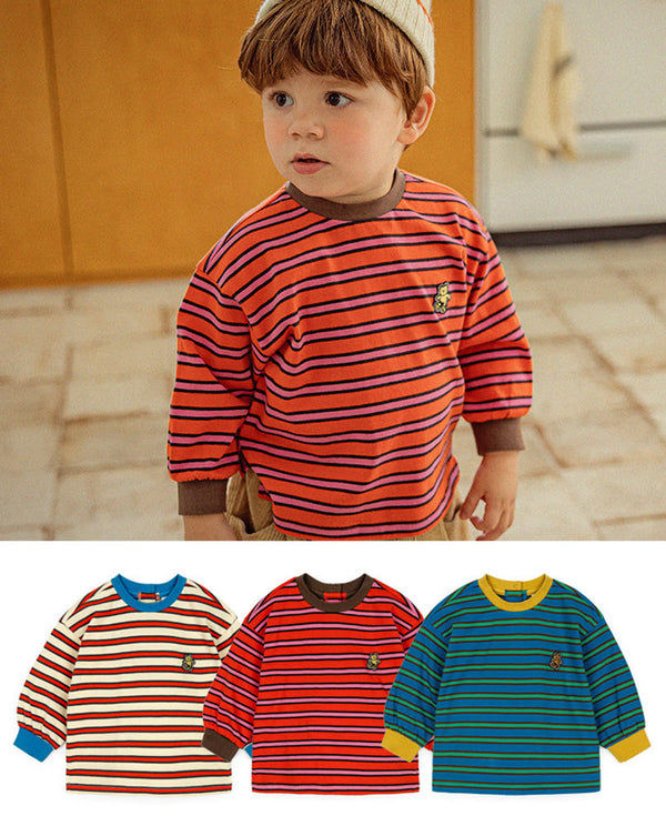 Autumn stripe t-shirt (3 color)