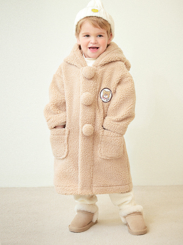 Pom Pom Bear Dumb Blong Hood Coat