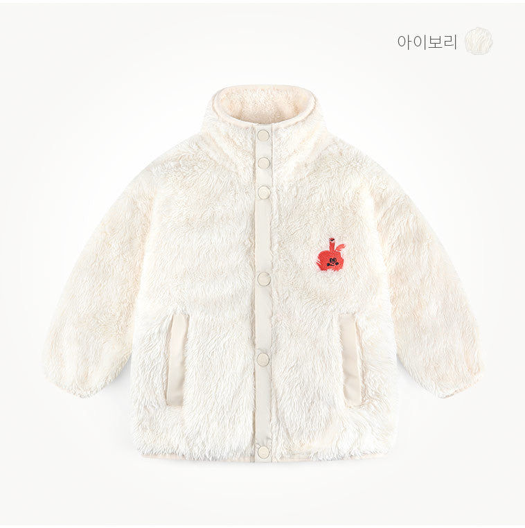 Heart Bear Boa Flannel Jumper