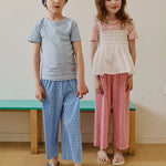Apple Smile Pleated Pants Pink