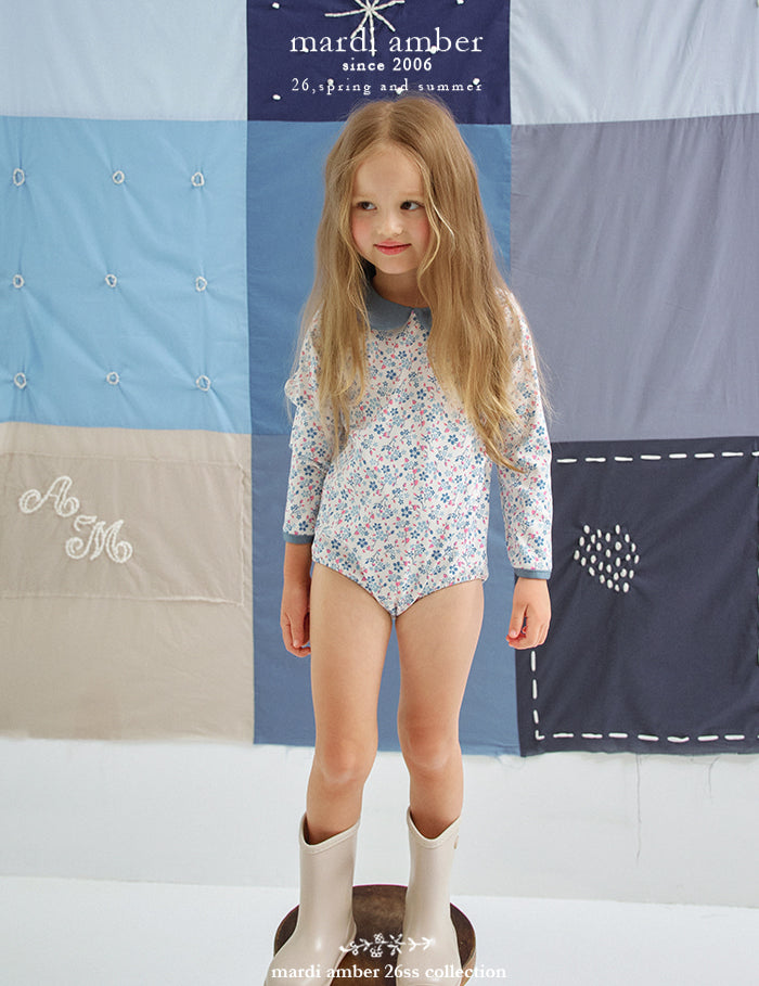 Sweet collar dress rash guard