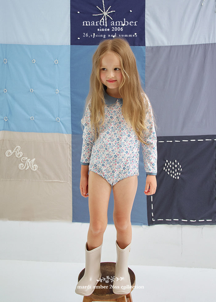 Sweet collar dress rash guard