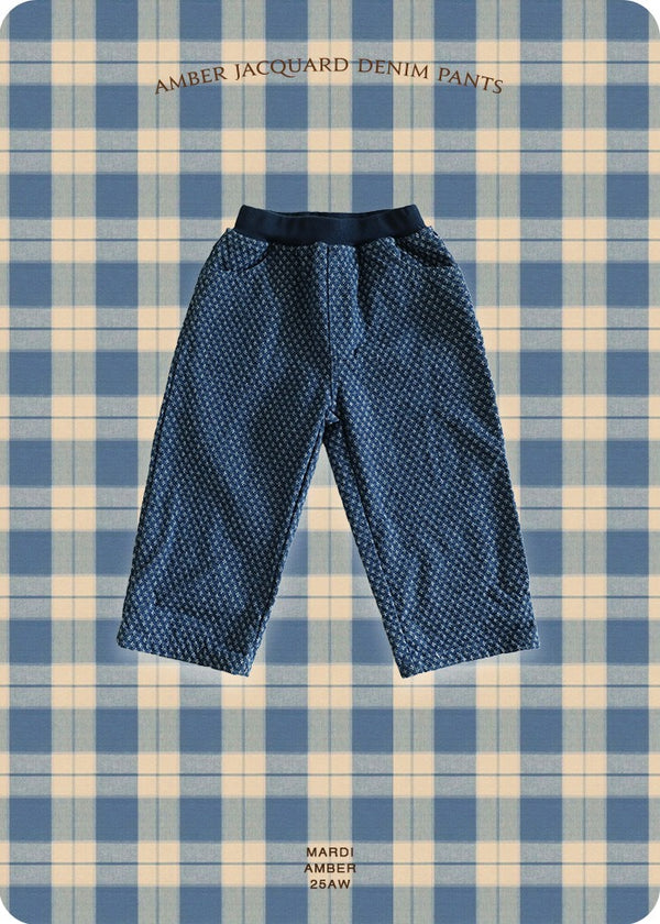 Amber jacquard denim pants