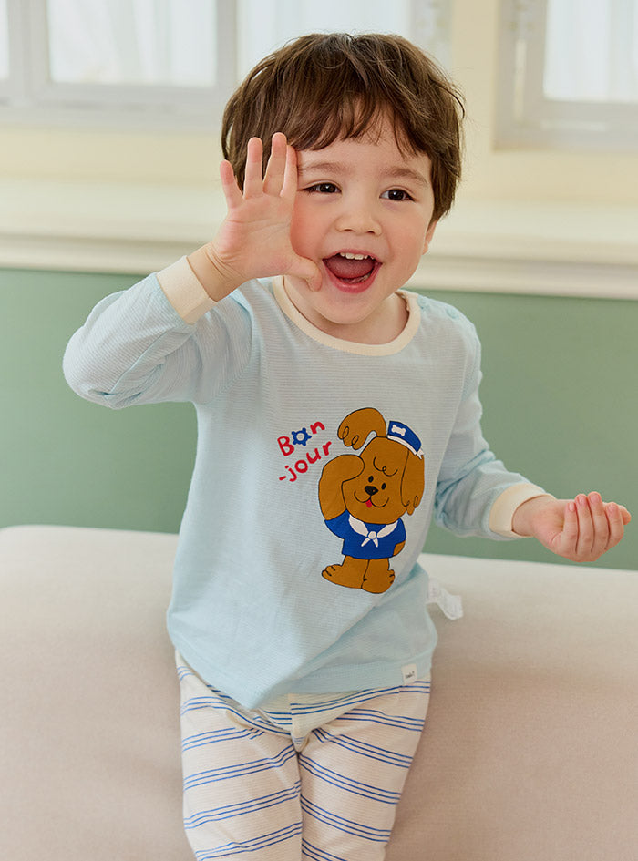 Sailor dog jacquard (24SS) indoor wear set