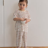 Garden Flower Pleats - Short Sleeve Set