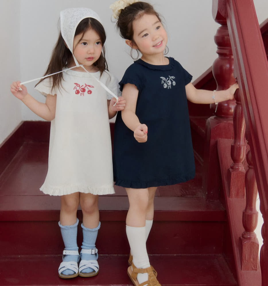 Mardi Amber Cherry Frill Dress