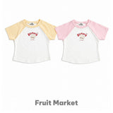 Fruit Market Bunny Short Sleeve T-shirt S~2XL Spring/Summer T-shirt (Size 26)