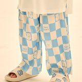 [Care Bear] Ice Checkerboard Wide Pants