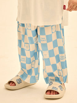 [Care Bear] Ice Checkerboard Wide Pants