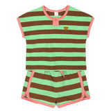 [Pimpoyo] Lace Stripe Two-Piece Set (3 Colors)