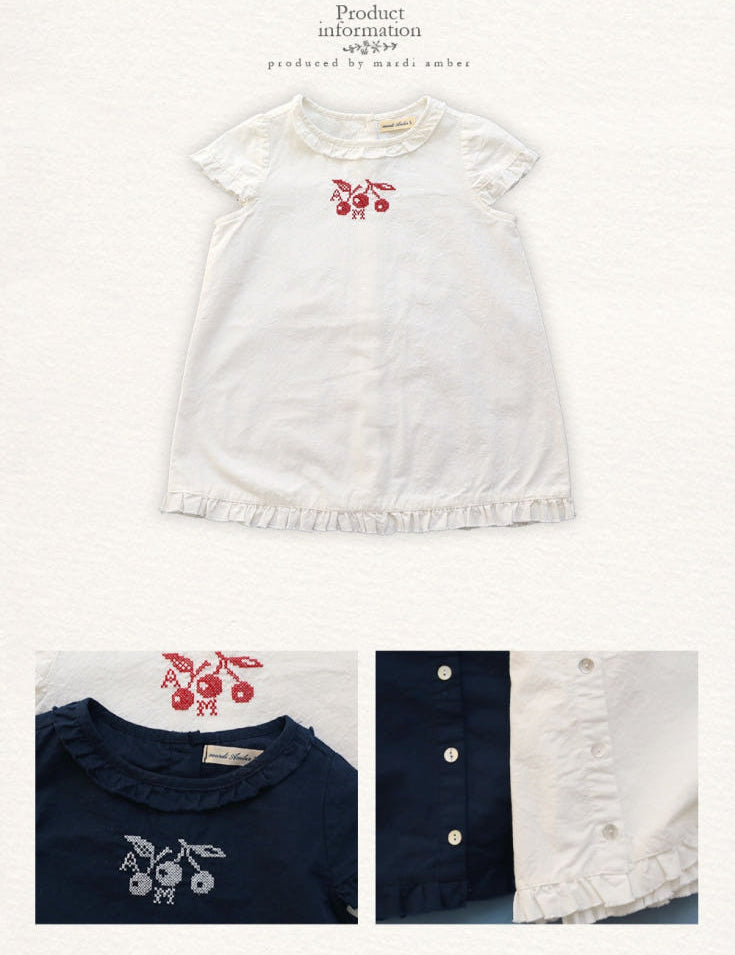 Mardi Amber Cherry Frill Dress