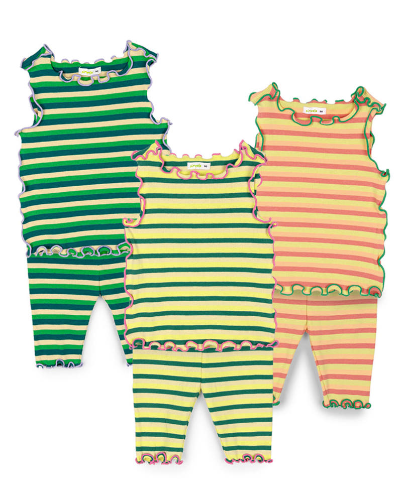 [Pimpoyo] Poppy Line Two-Piece Set (3 Colors)