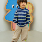[Pimpoyo] Mauve Toddler Kids Striped Matching Set