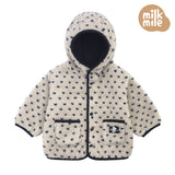 [Milk Mile] Shine Bear Good Luck Heart Fluffy Tumble Hooded Jumper
