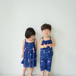 [June 26 ~ Sequential Shipping][Pre-order] Space Sleeveless Long Pants Pleated Top & Bottom Set