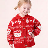 [Milk Mile] Happy Holic Winter Bear Cowichan Collared Sweater