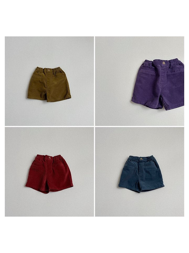 Mini Robe 26 Autumn Corduroy Half-length Pants 10-48 Months Namdaemun Children's Clothing Toddler