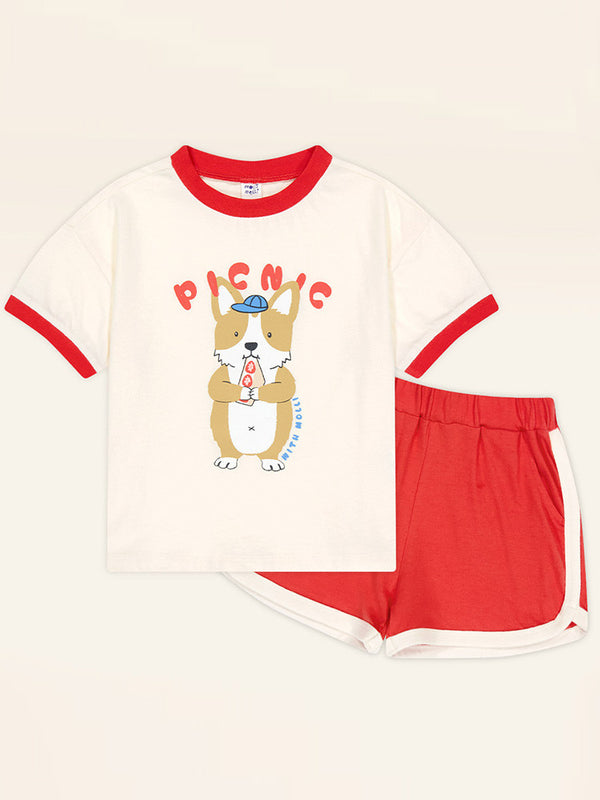 Picnic Dog Top & Bottom Set