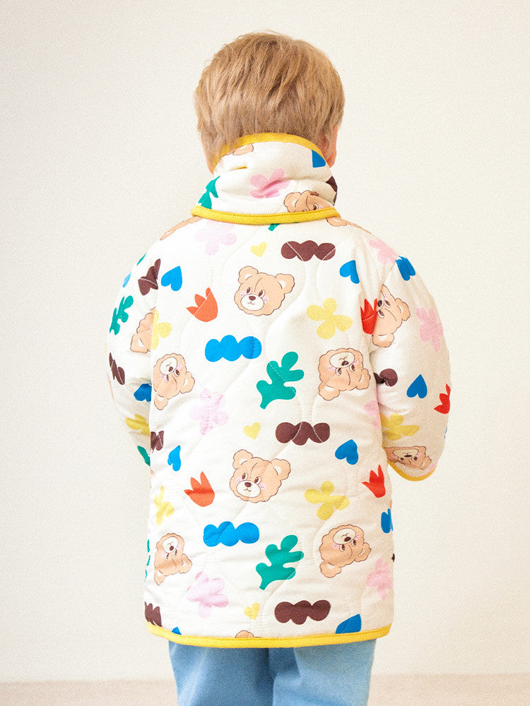 Cute Pang Pang Bear Muffle Quilting Jumper