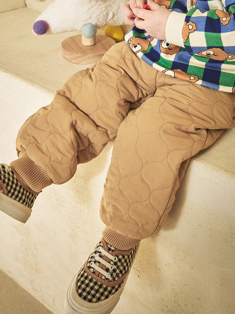 Cozy warm quilted baggy pants