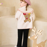 Heart Bear Big Collar Soft Dumble Jacket