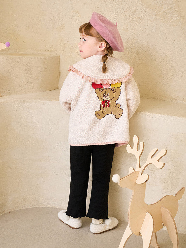 Heart Bear Big Collar Soft Dumble Jacket