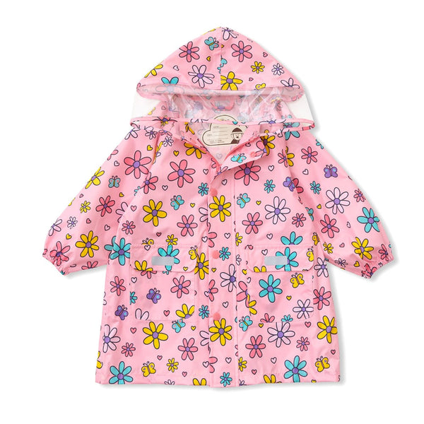 HAS KIDS POLY RAINCOAT PINK GARDEN