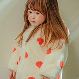 Welsh heart fur jumper Ivory