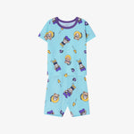 Rototobebe Cotton Modal All-Over Short Sleeve Fit-fit Indoor Wear Sky Blue