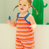 [Pimpoyo] Waist-striped Two-Piece Set (2 Colors)