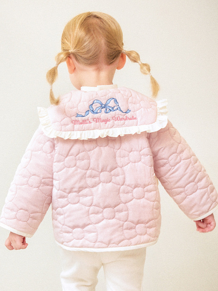 Frilly ribbon quilted jacket