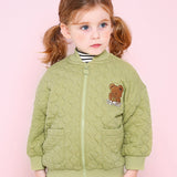 Ribbon Tie Bear Quilted Jumper