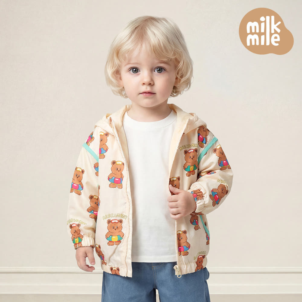 [Milk Mile] Sun-tanned Teddy Bear Hoodie Jumper