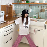 (Summer 26) Love Rosie Pink Cheetah Pleated Bootcut (2XL)