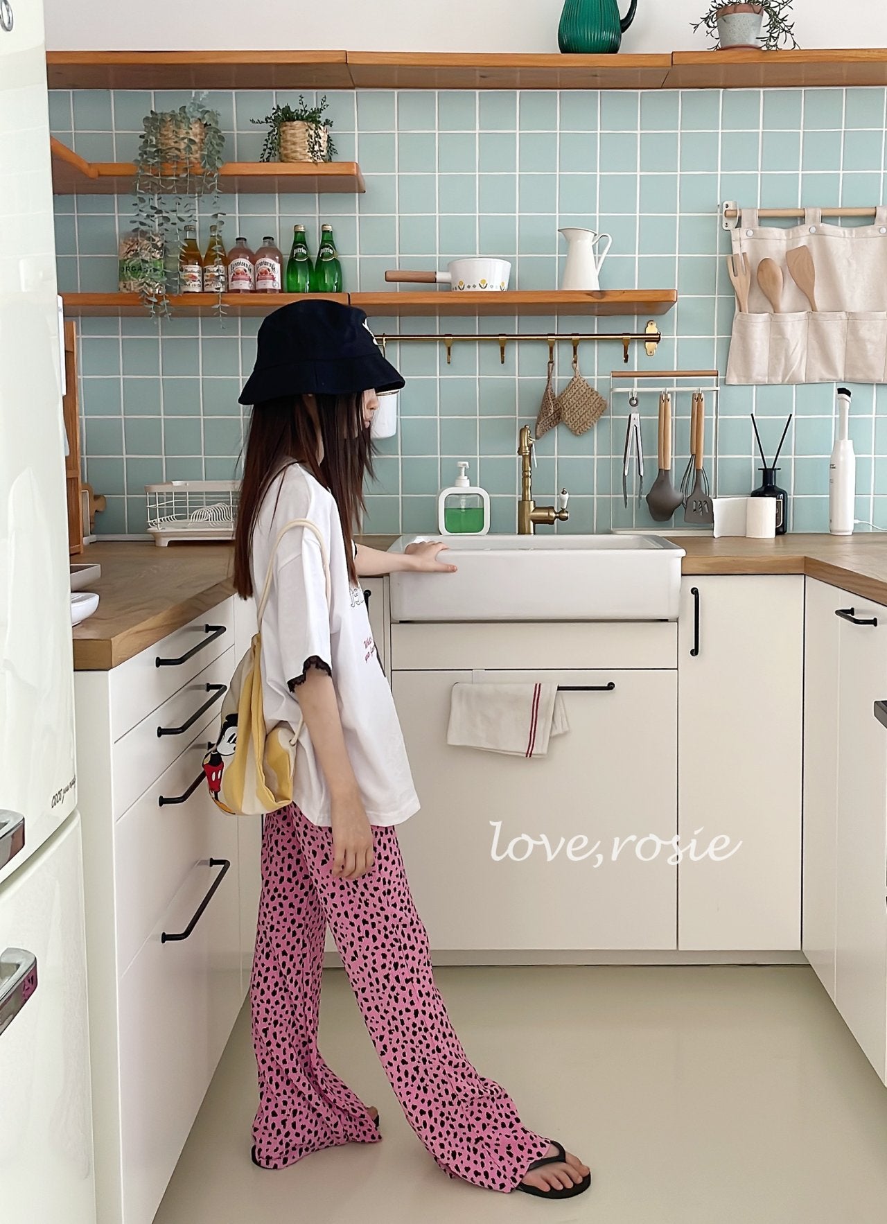 (Summer 26) Love Rosie Pink Cheetah Pleated Bootcut (2XL)