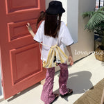 (Summer 26) Love Rosie Pink Cheetah Pleated Bootcut (2XL)