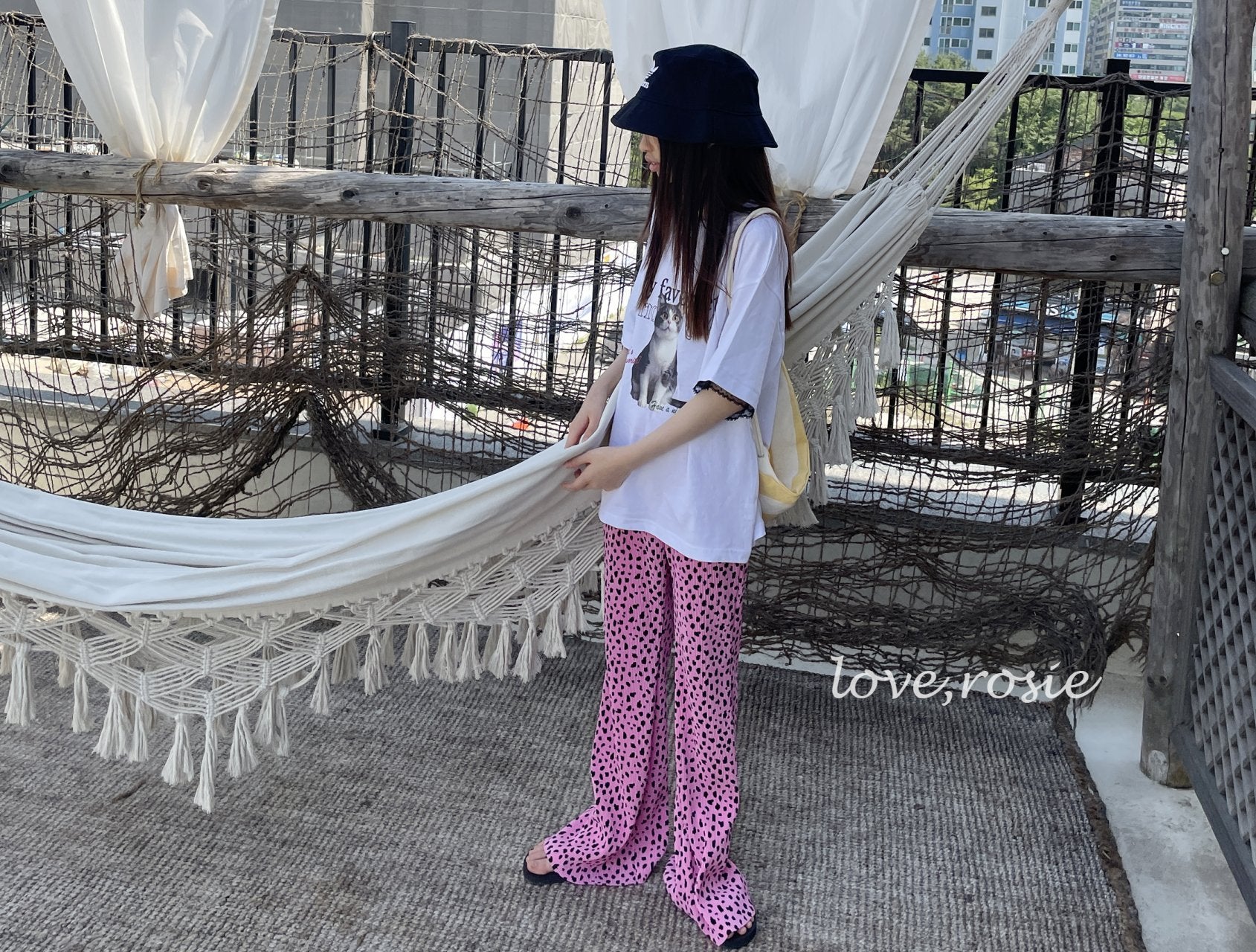 (Summer 26) Love Rosie Pink Cheetah Pleated Bootcut (2XL)