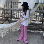 (Summer 26) Love Rosie Pink Cheetah Pleated Bootcut (2XL)