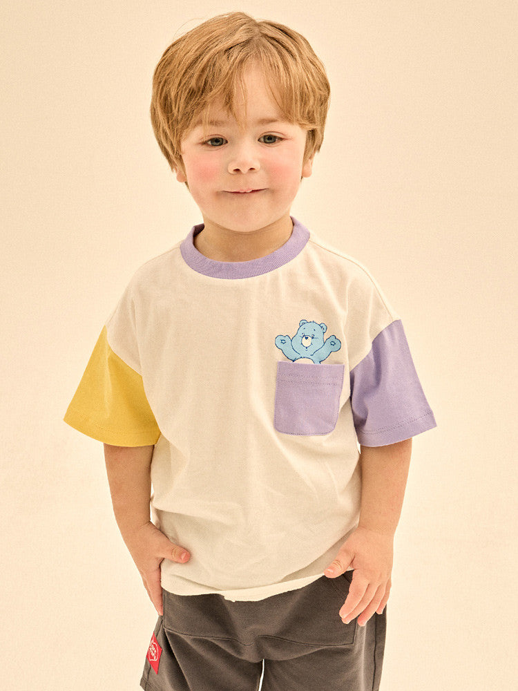 [Care Bear] Then Pee Bear Sleeve Color T-Shirt