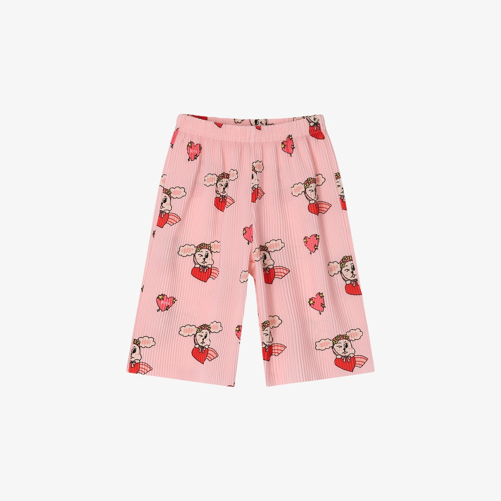 Rototobebe Crepe Fabric All-Over Indoor Wear Pink