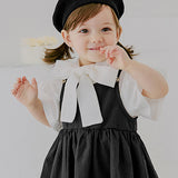 Velma Short Sleeve Blouse Set_White